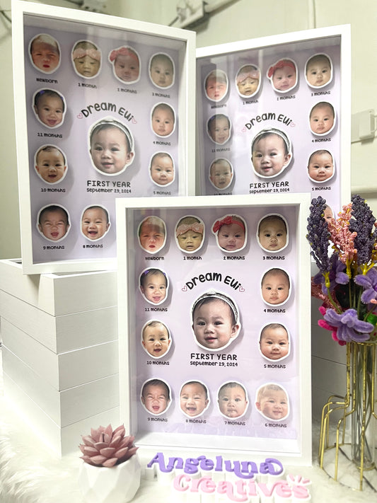 3D Monthly Milestone with Frame - 3pcs