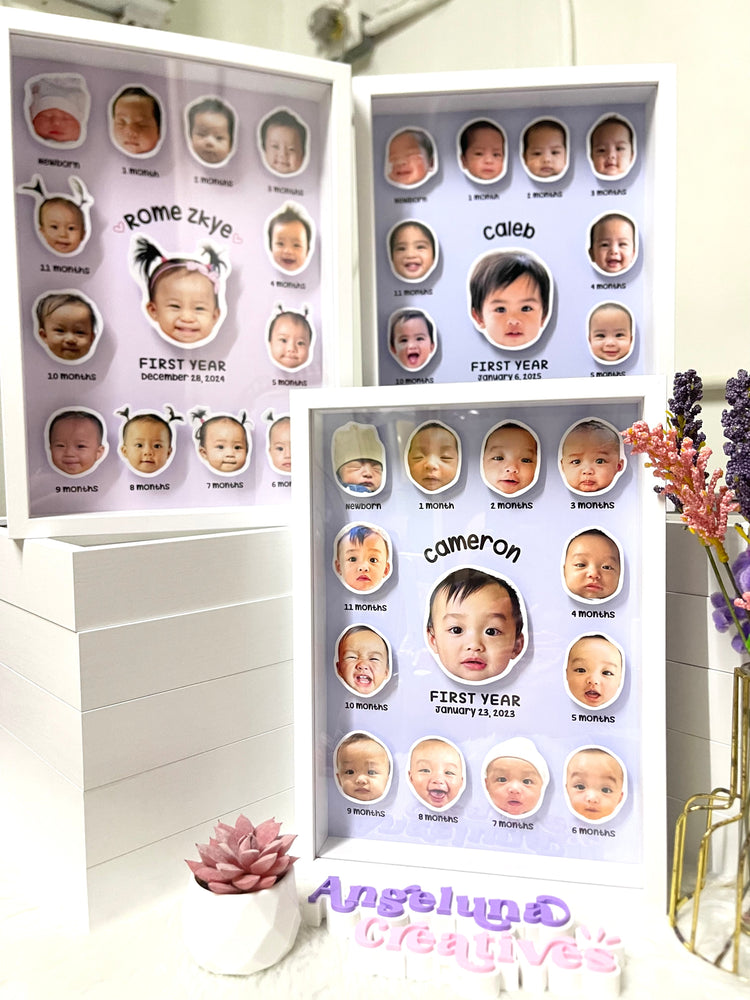 3D Monthly Milestone with Frame