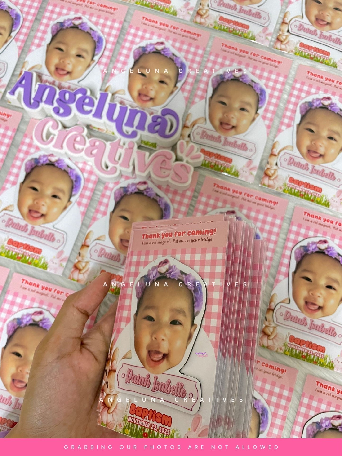 Bubble Head ref Magnet With Name