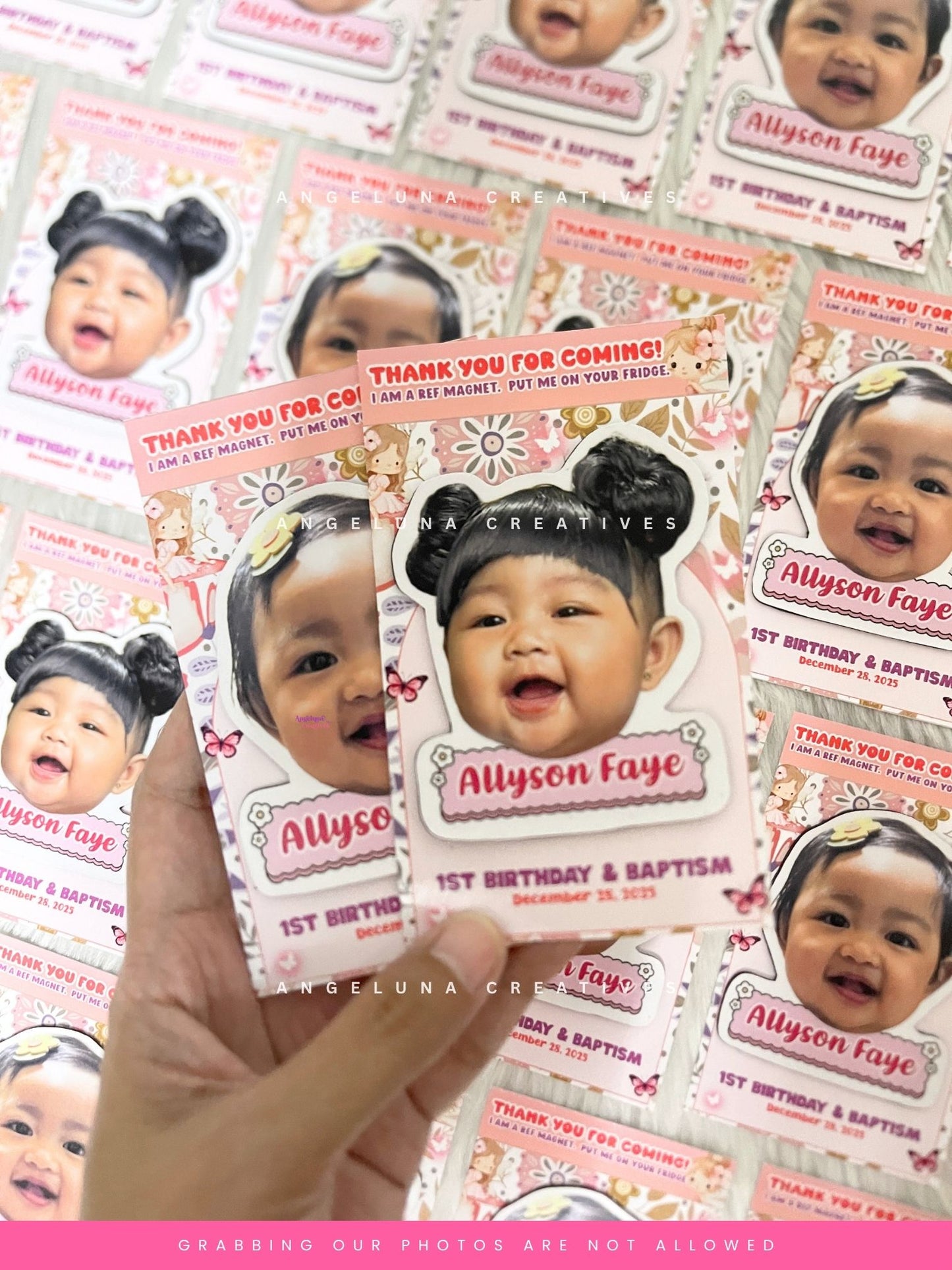 Bubble Head ref Magnet With Name