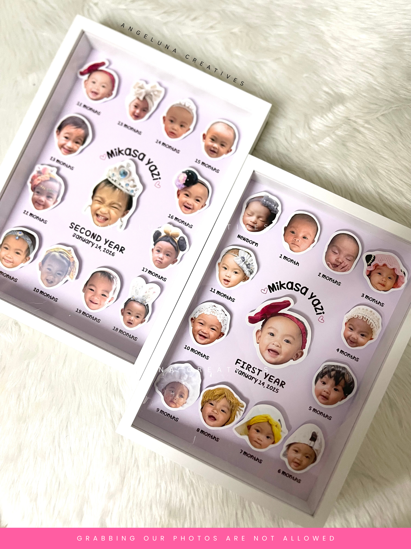 2pcs. 3D Monthly Milestone with Frame (Batch 73 - Shipout June 15)