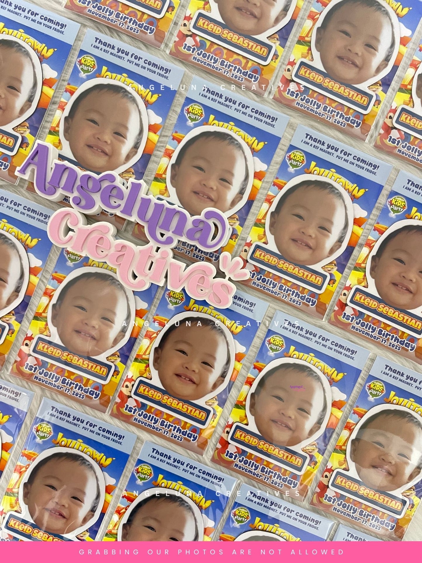 Bubble Head ref Magnet With Name