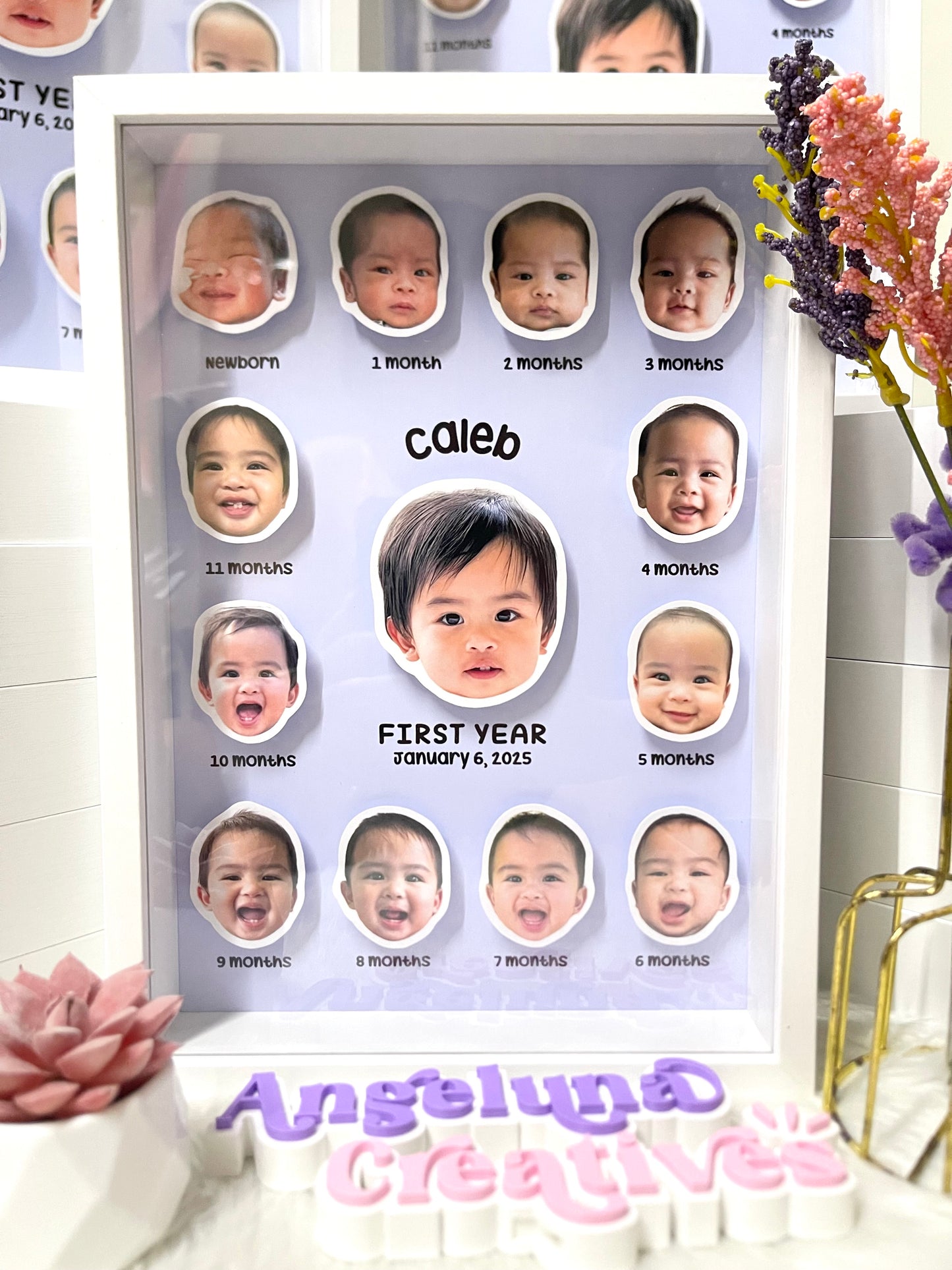 3D Monthly Milestone with Frame - 1pc