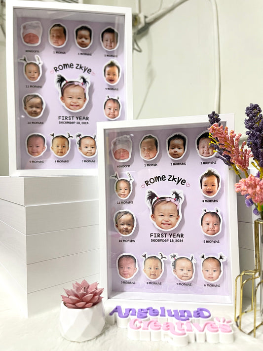 3D Monthly Milestone with Frame - 2pcs