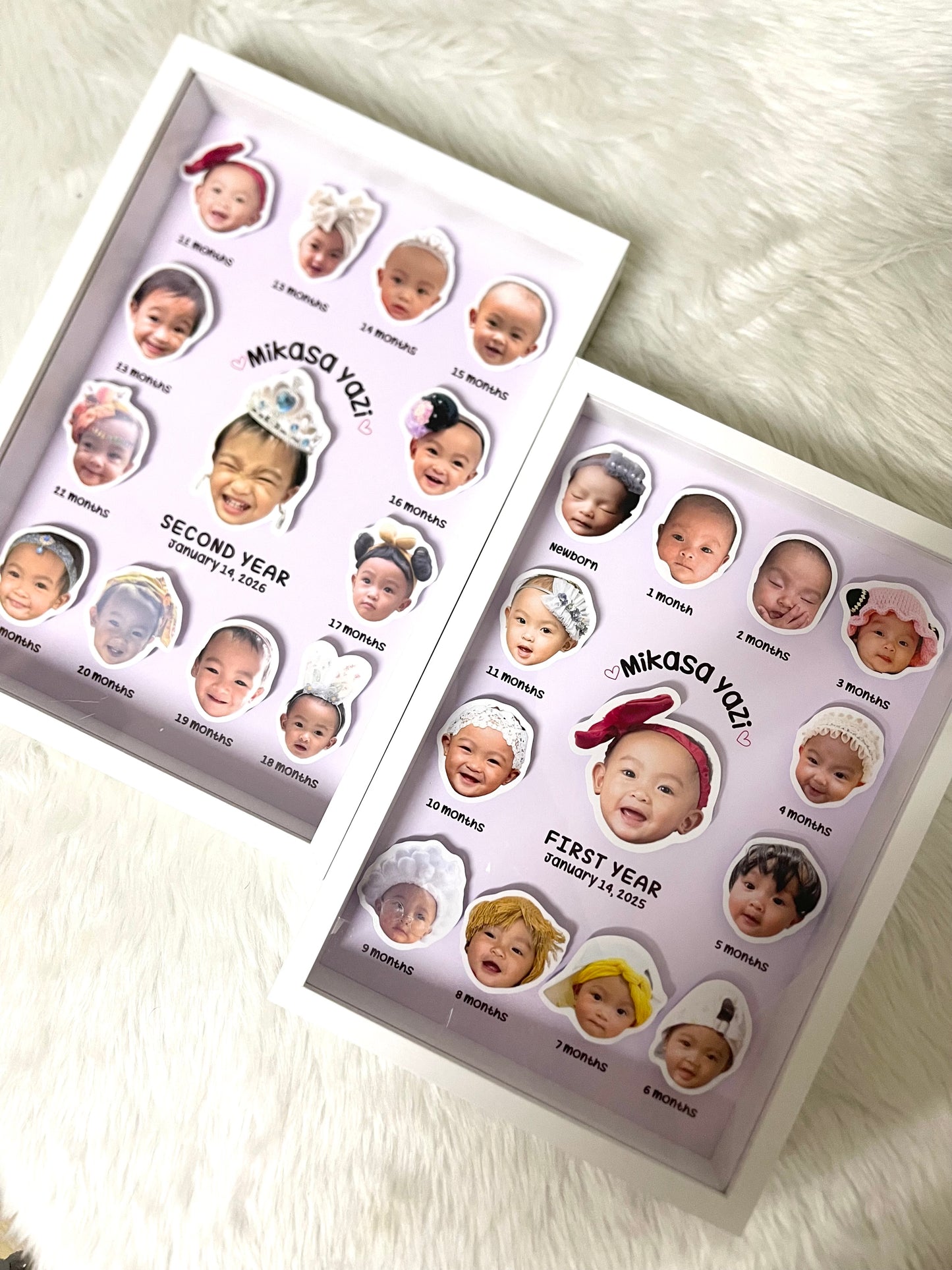 3D Monthly Milestone with Frame - 2pcs