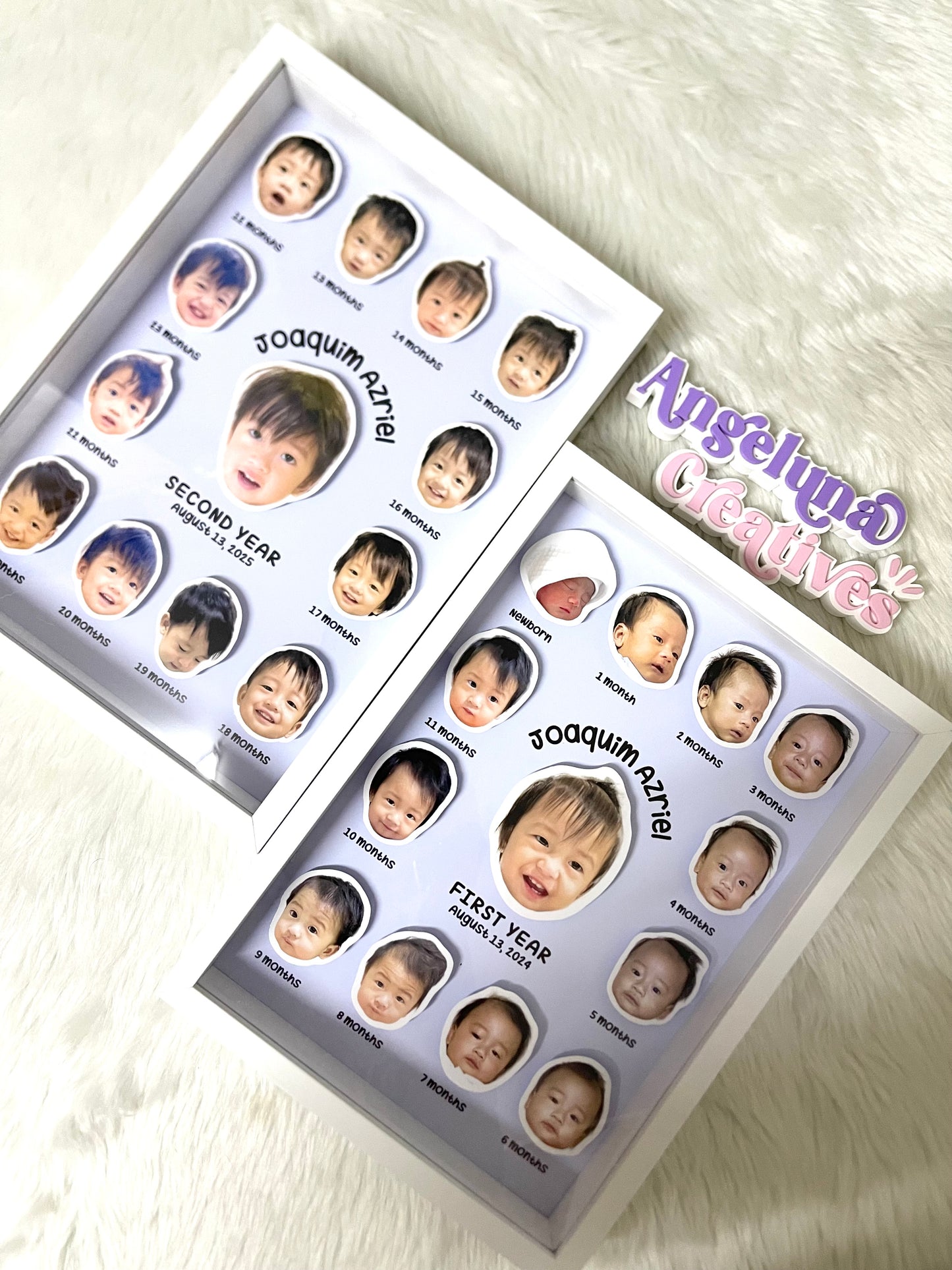 3D Monthly Milestone with Frame - 2pcs