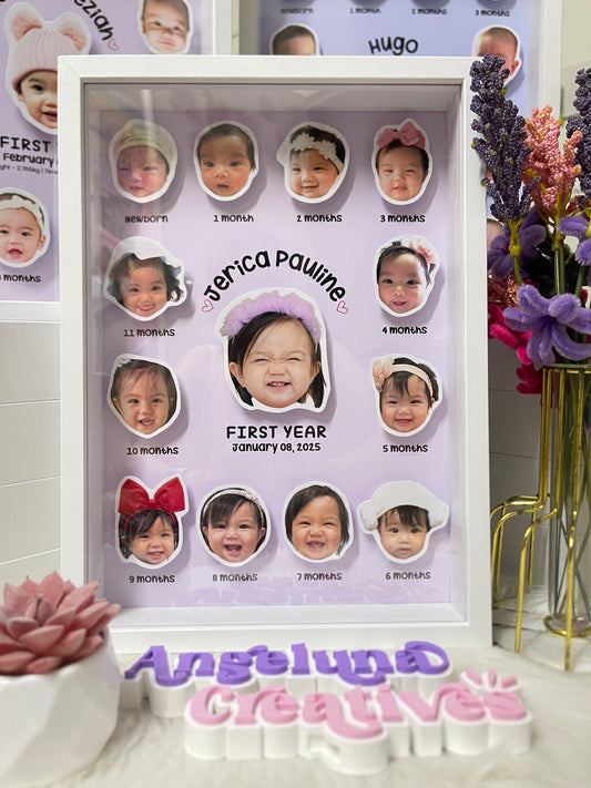 3D Monthly Milestone with Frame - 1pc