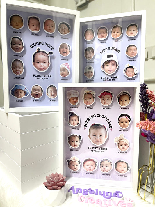 3D Monthly Milestone with Frame - 3pcs